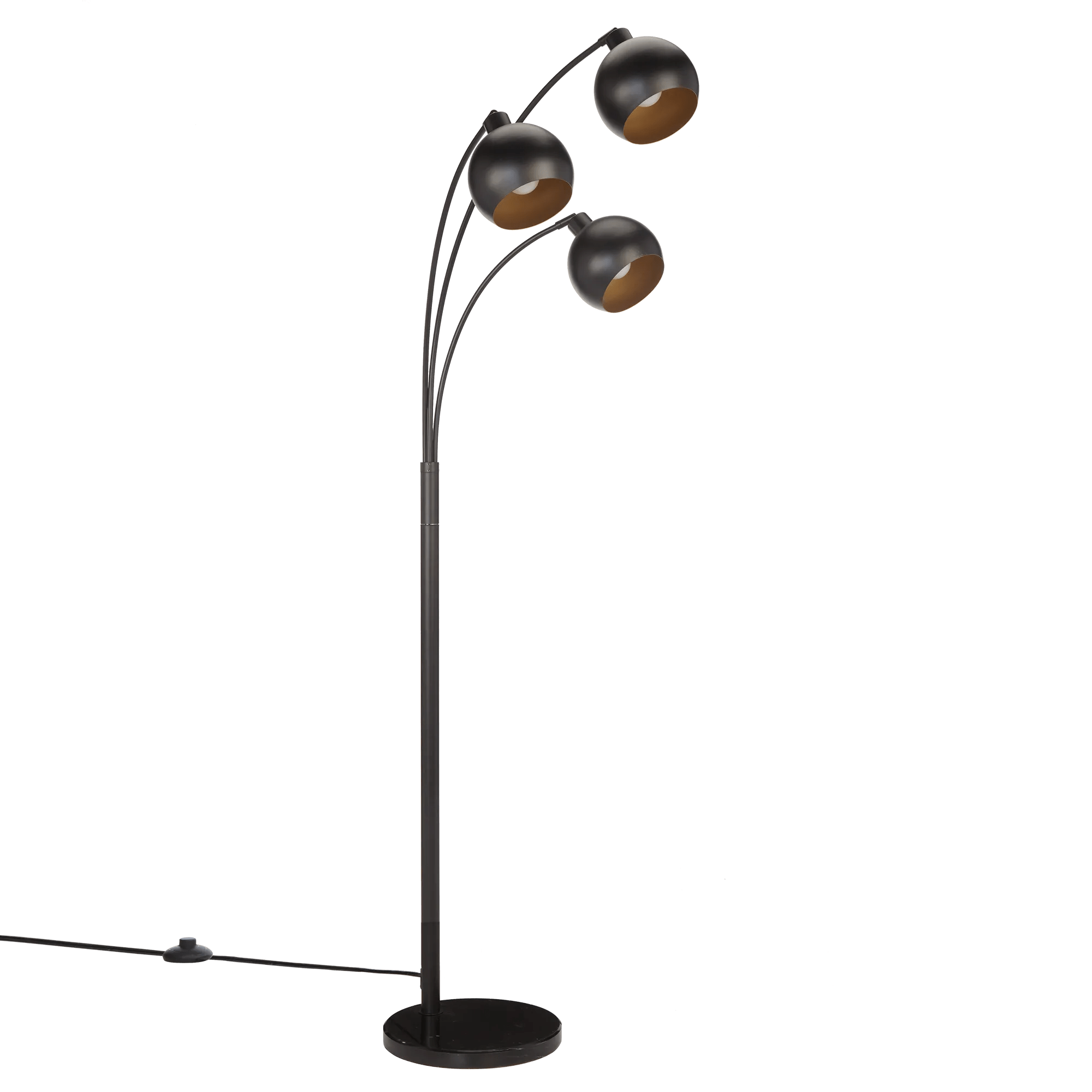 Metal Floor Lamp with 3 Metal Globes