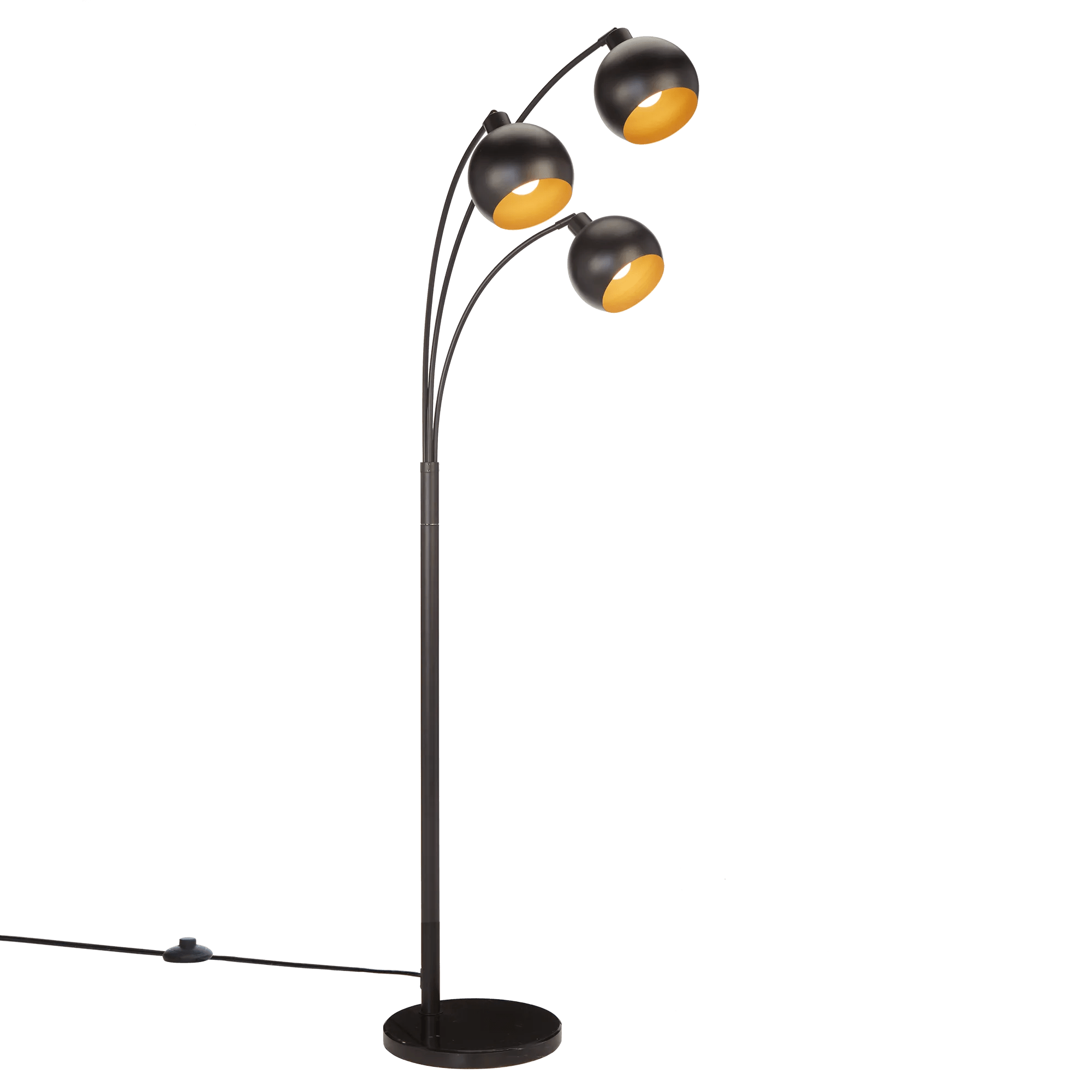 Metal Floor Lamp with 3 Metal Globes