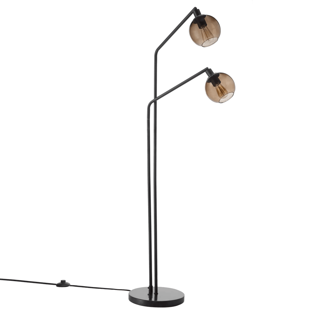 2-Head Glass Floor Lamp