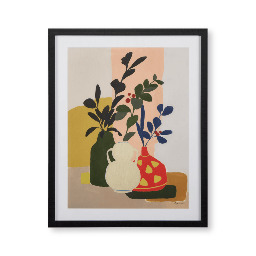Vases with Branches Framed Art
