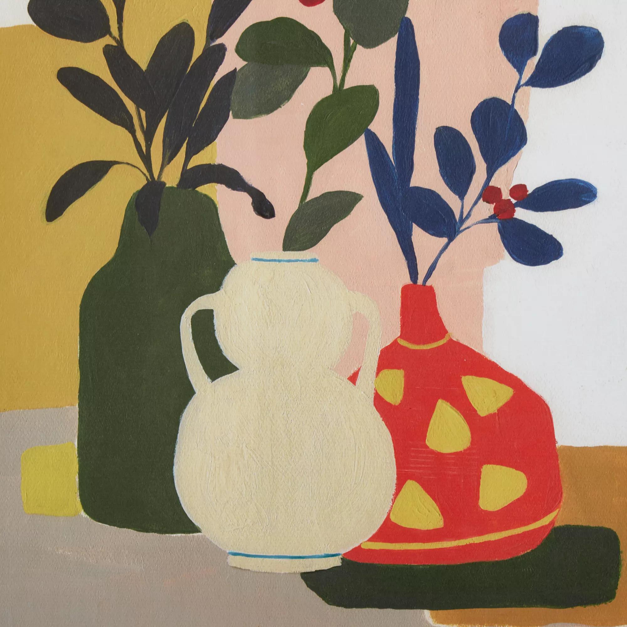 Vases with Branches Framed Art