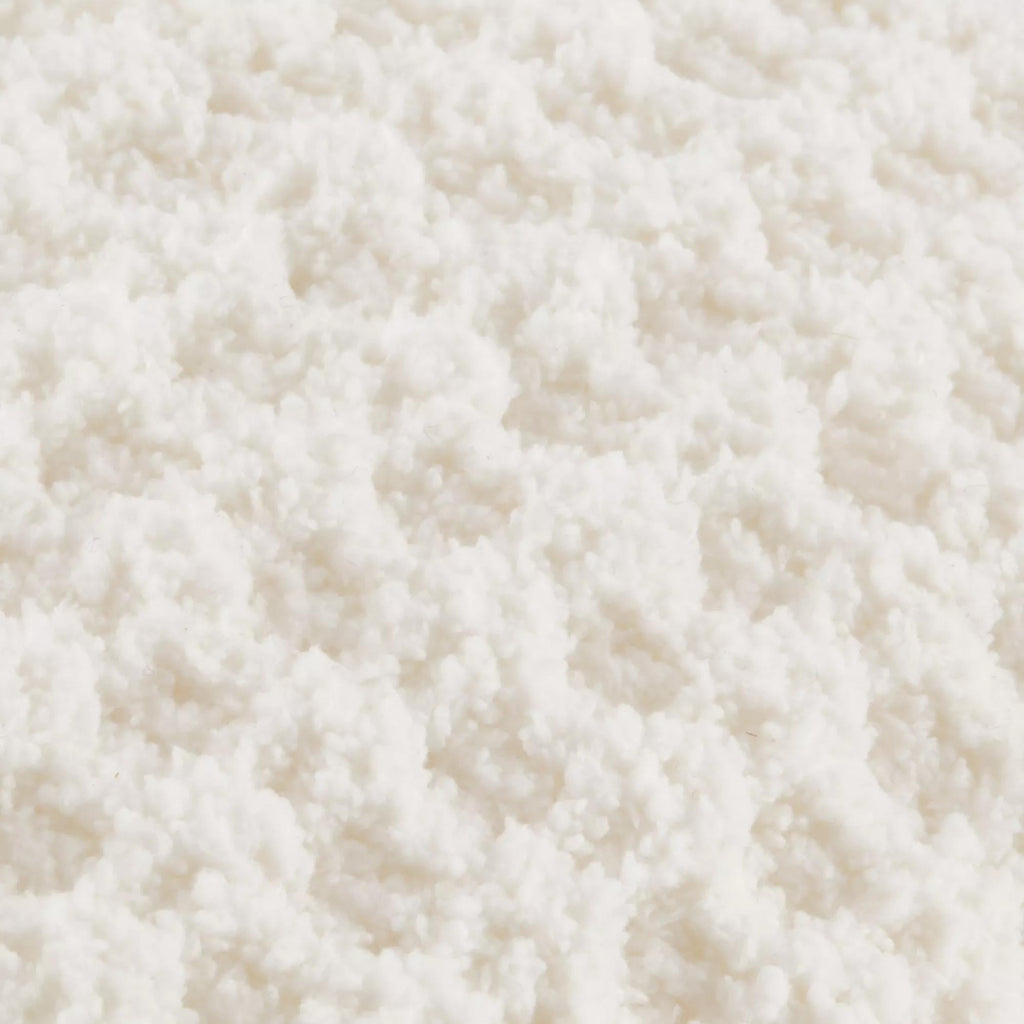 White Cory Chenille Decorative Lumbar Pillow