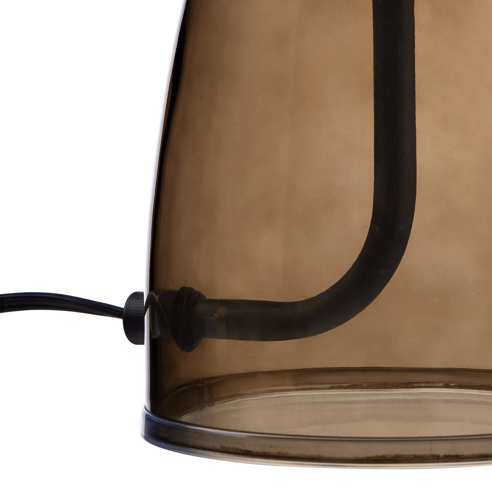 Brown Glass Mushroom Table Lamp