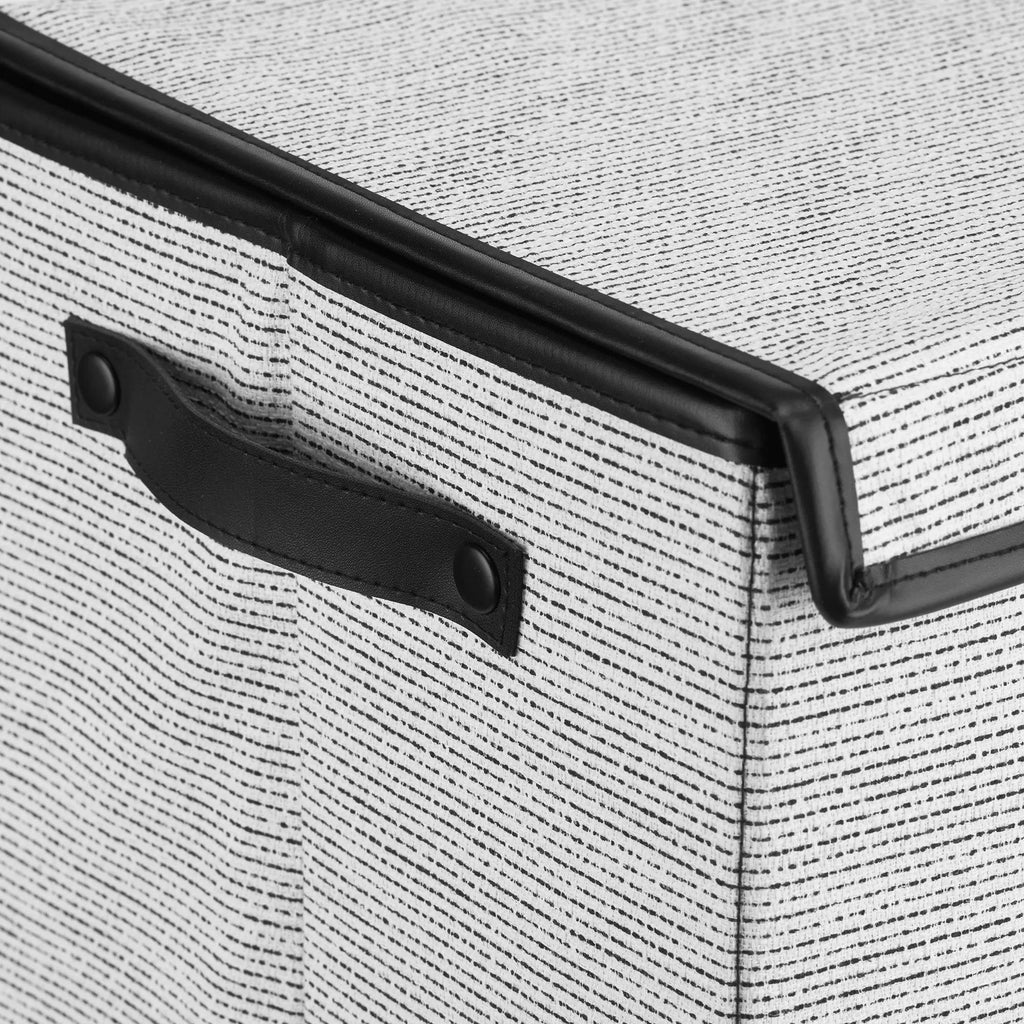 Black And White Foldable Hamper