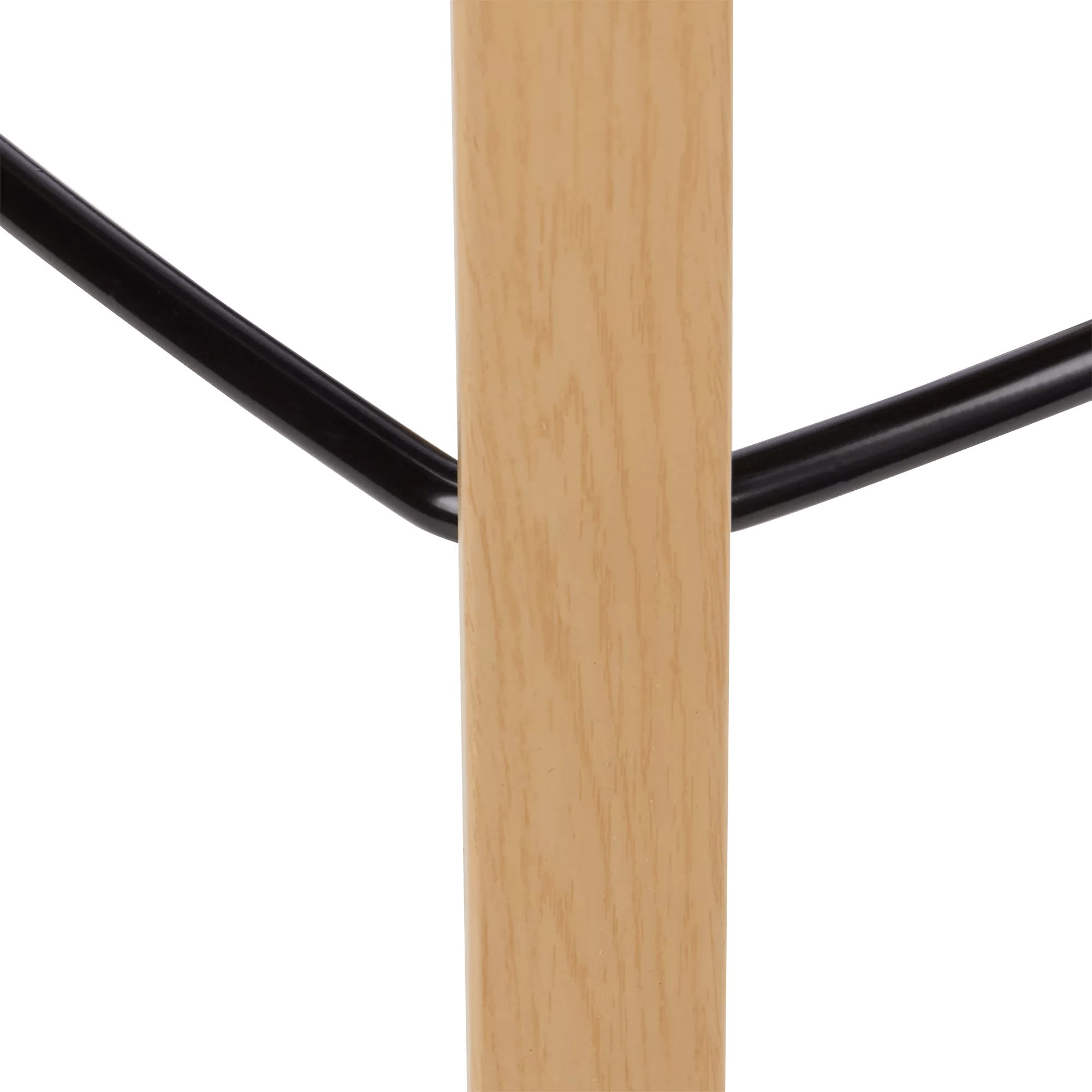 White Plastic and Wood Metal Veneer Counter Stool