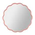 Pink Scalloped Mirror
