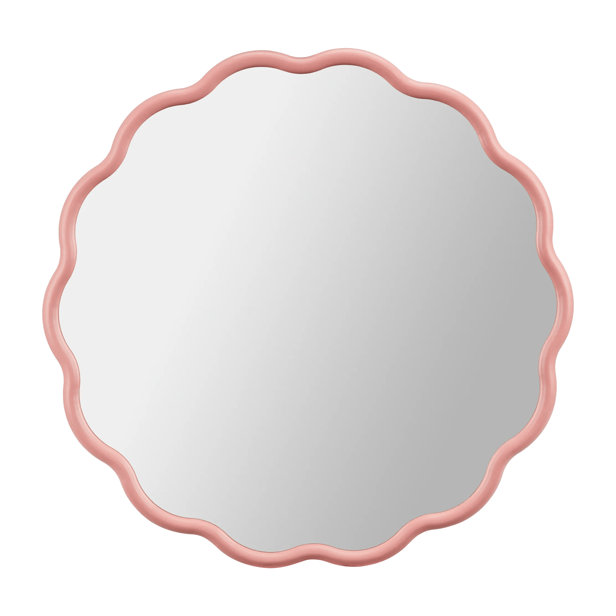 Pink Scalloped Mirror