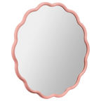 Pink Scalloped Mirror