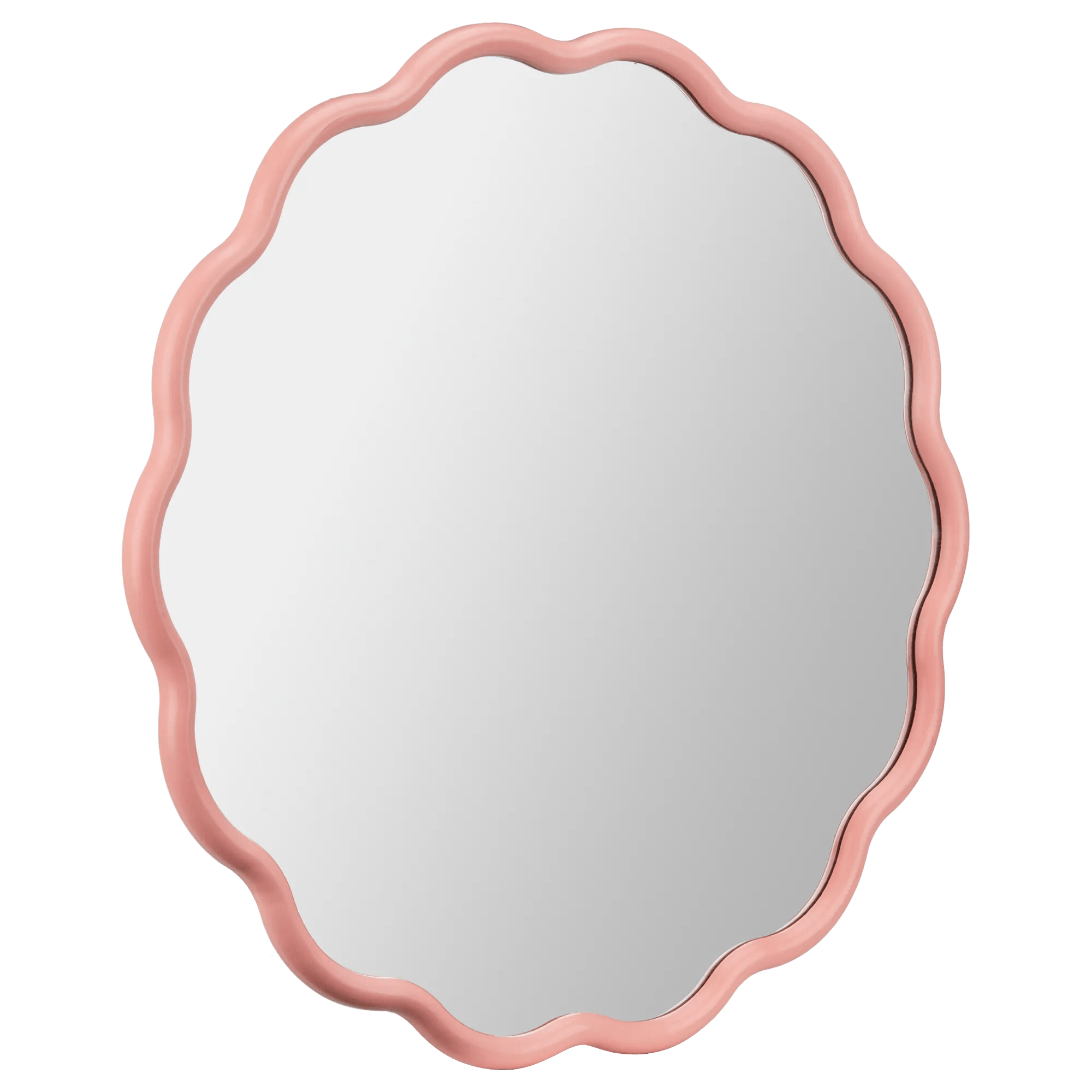Pink Scalloped Mirror