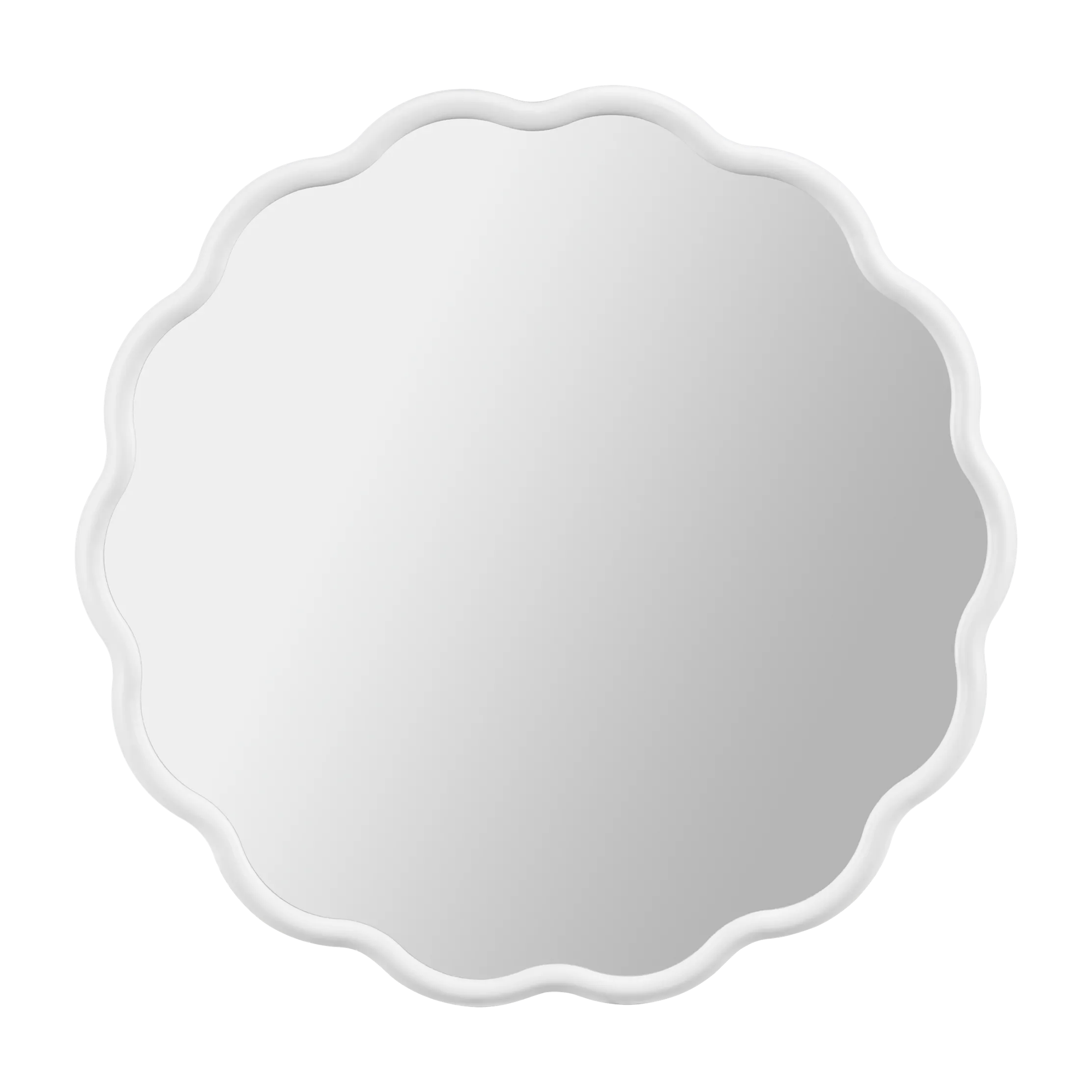 White Scalloped Mirror