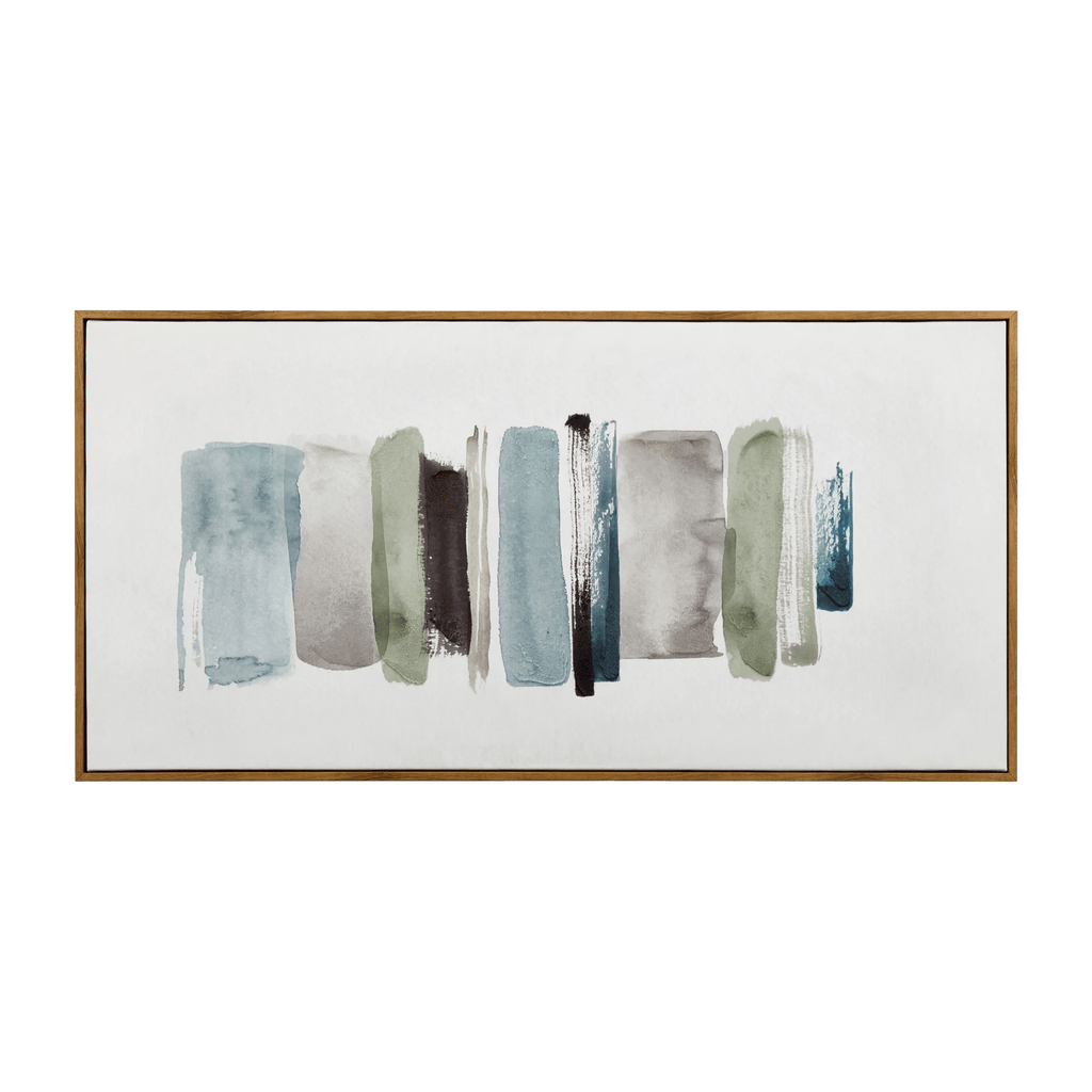 Blue Stokes Framed Art