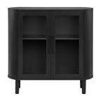 Black Buffet with Glass Doors