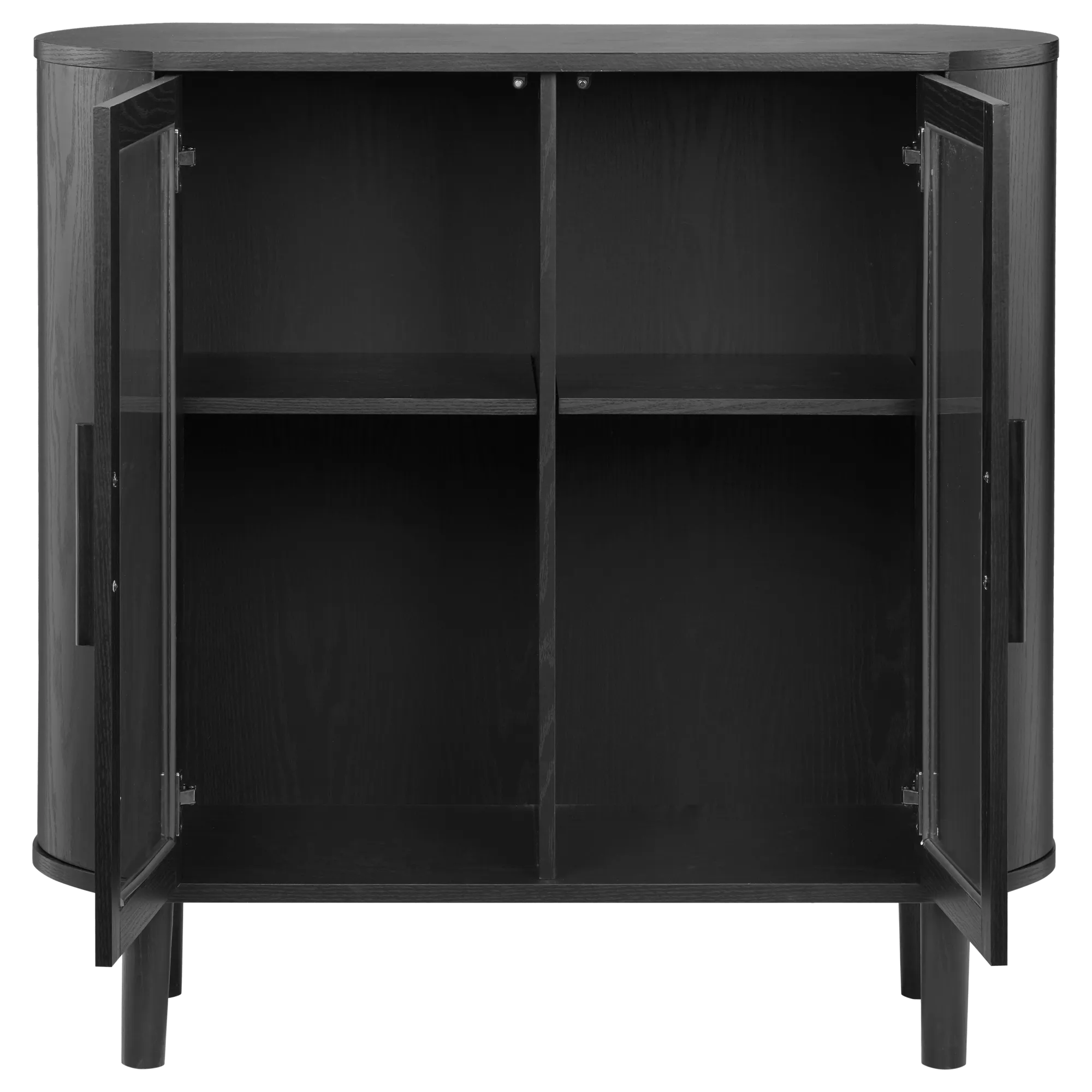 Black Buffet with Glass Doors