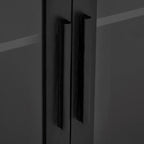 Black Buffet with Glass Doors