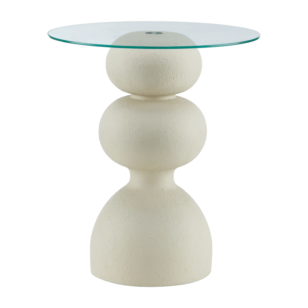 Side Table with Glass Top