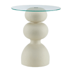 Side Table with Glass Top