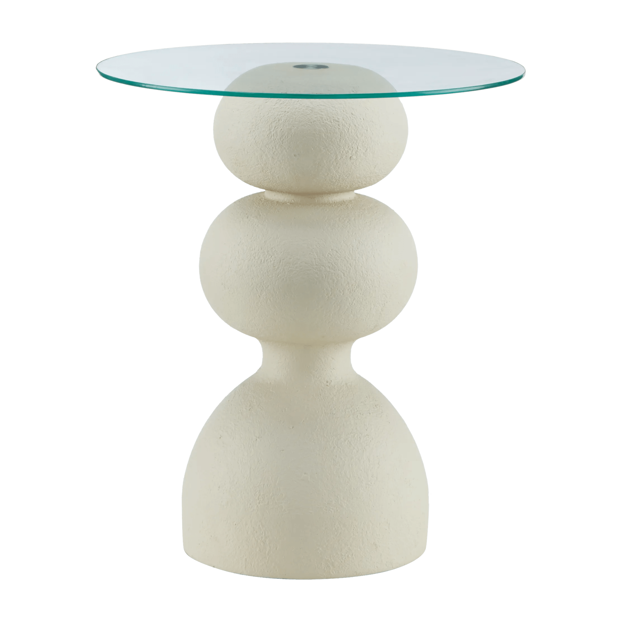 Side Table with Glass Top