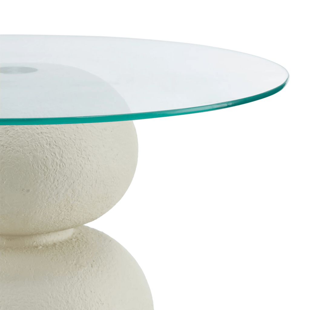 Side Table with Glass Top