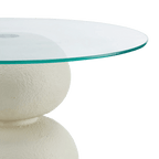 Side Table with Glass Top