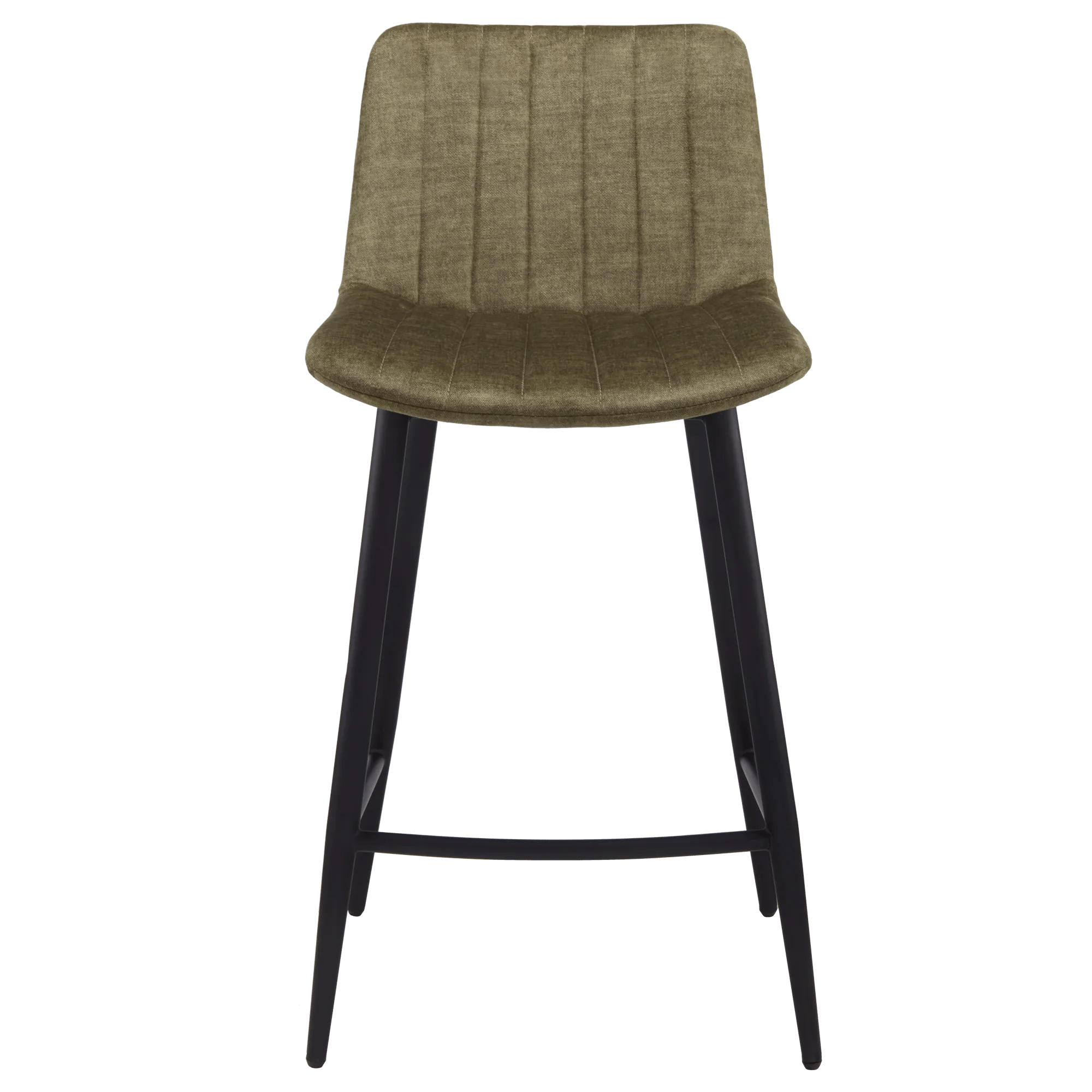 Velvet Fabric and Metal Bar Stool
