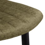Velvet Fabric and Metal Bar Stool