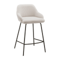 Fabric and Metal Counter Stool