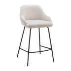 Fabric and Metal Counter Stool
