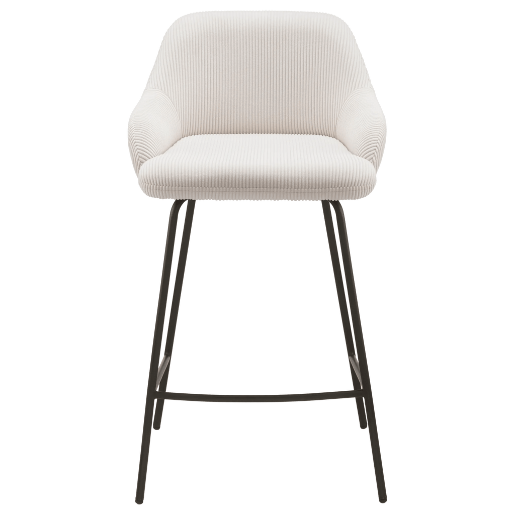 Fabric and Metal Counter Stool