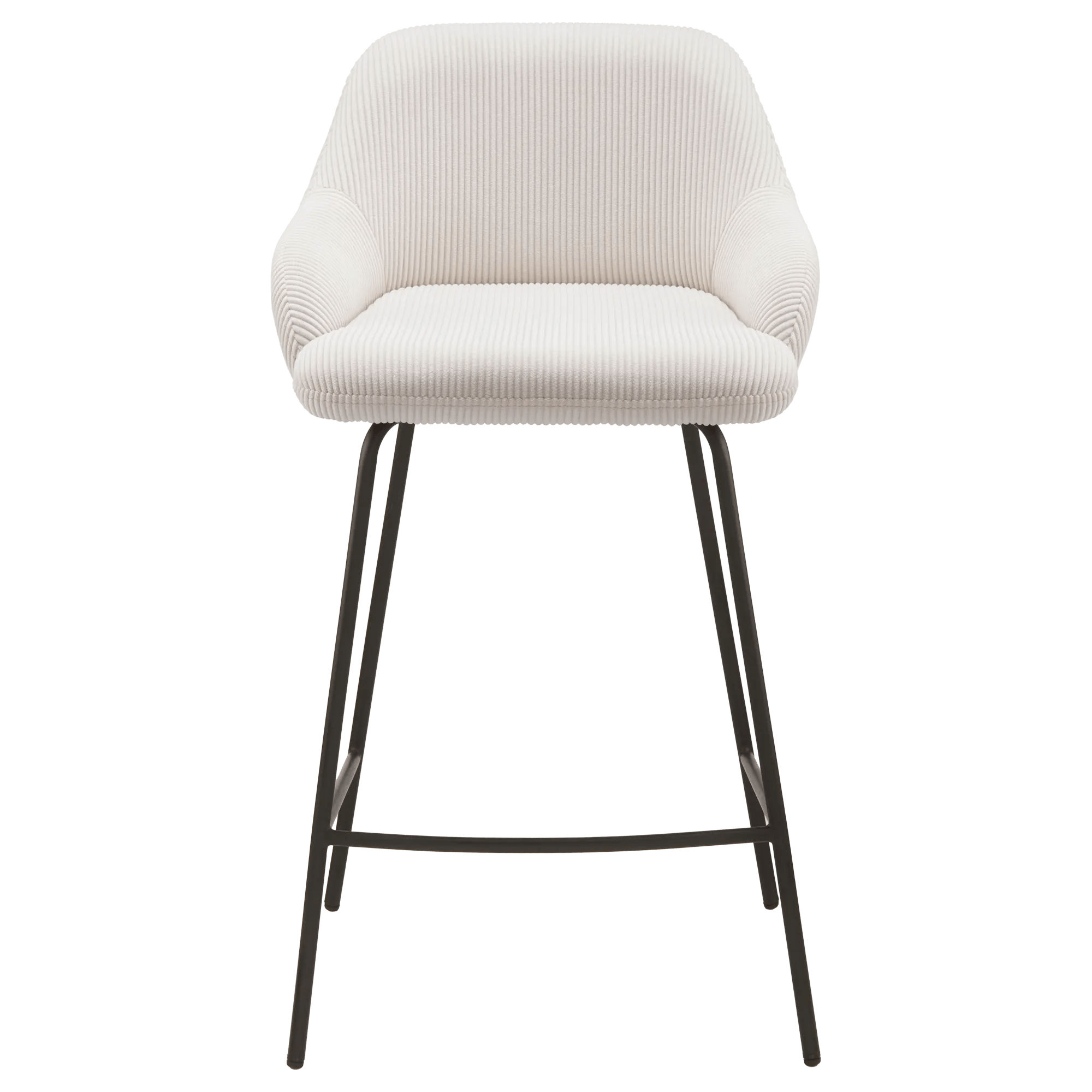 Fabric and Metal Counter Stool