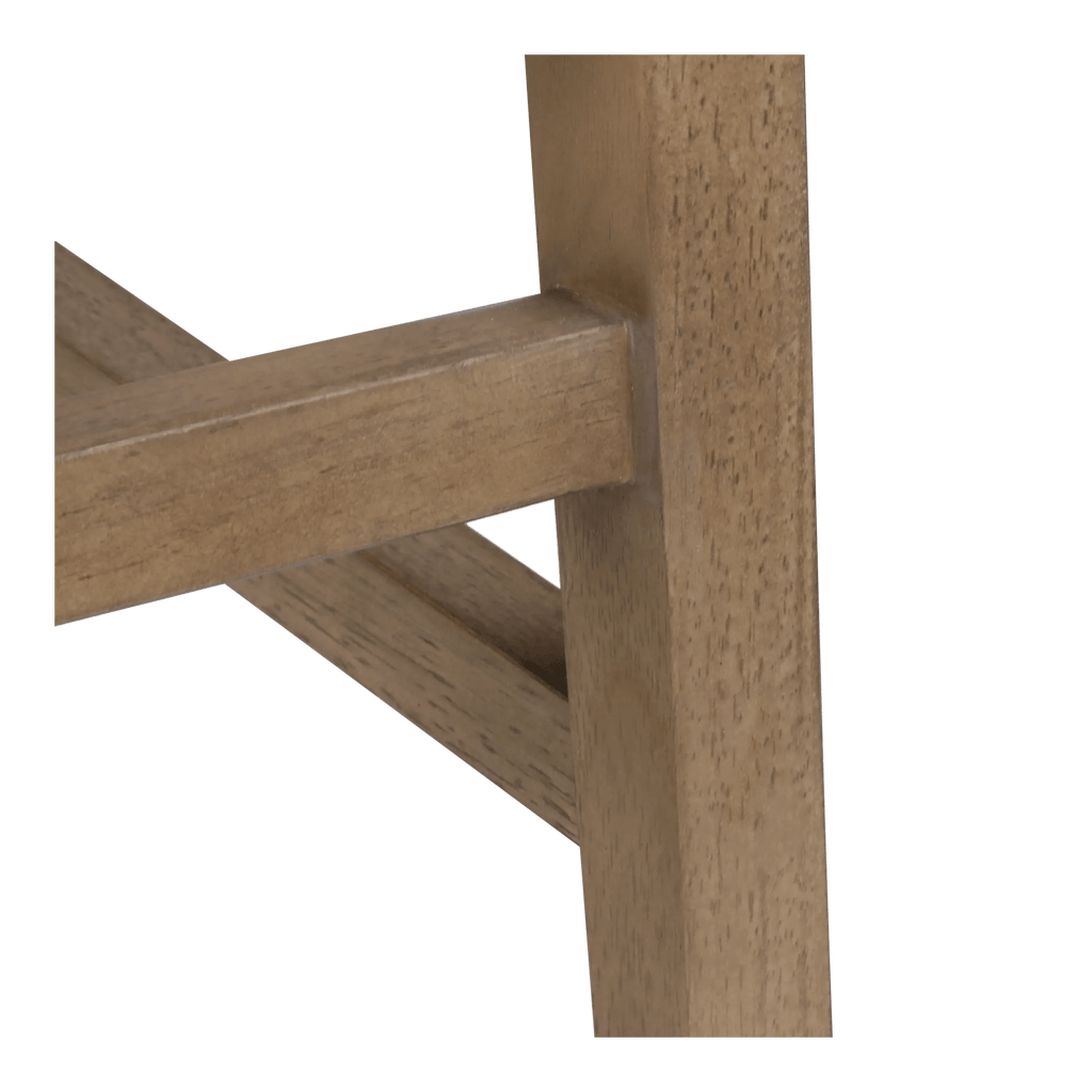 Fabric and Natural Wood Bar Stool