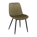 Velvet Fabric and Metal Dining Chair