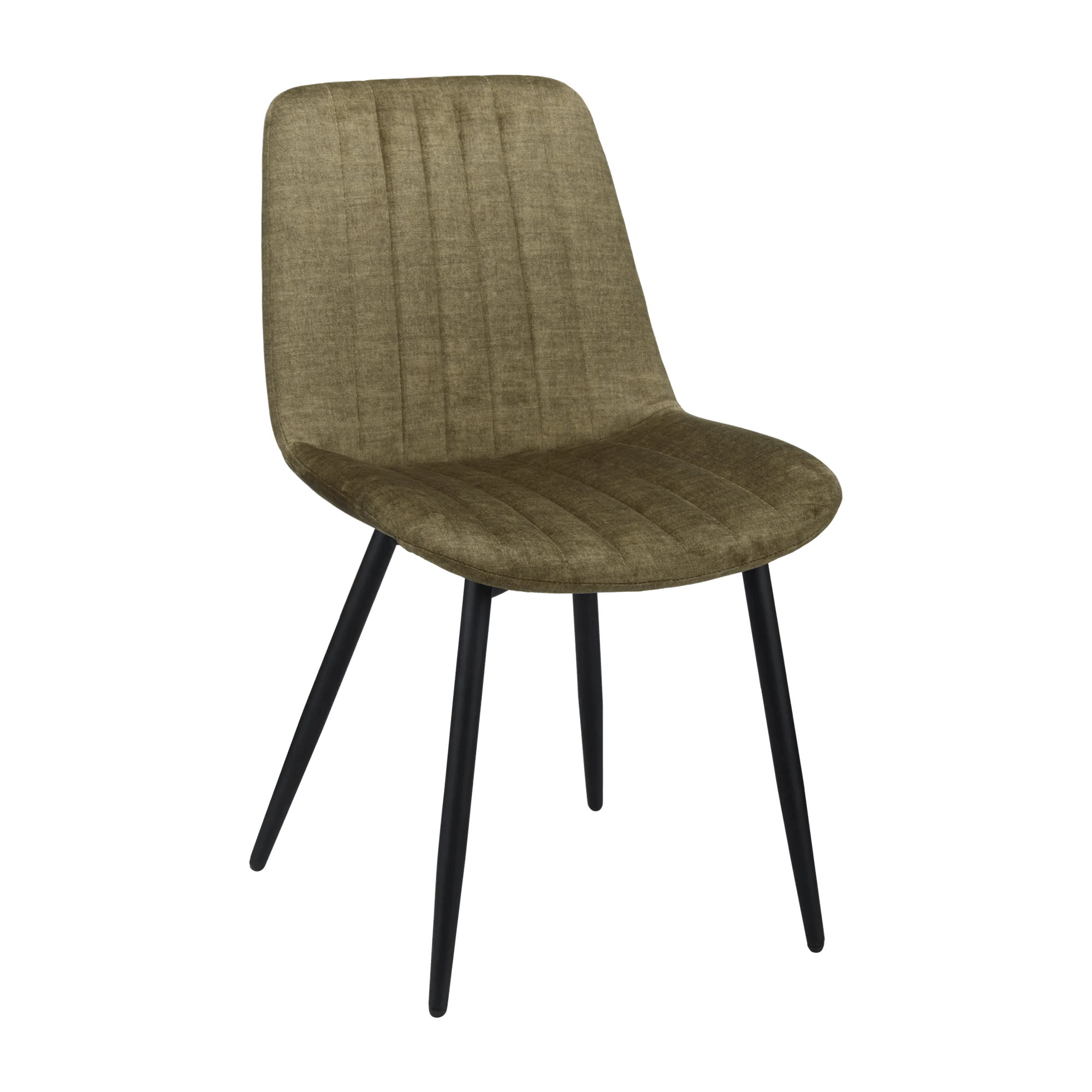 Velvet Fabric and Metal Dining Chair