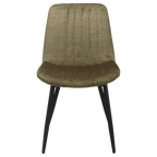 Velvet Fabric and Metal Dining Chair