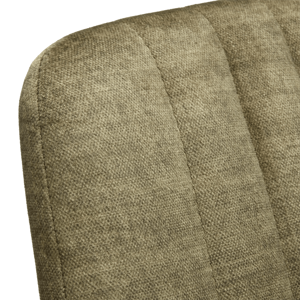 Velvet Fabric and Metal Dining Chair