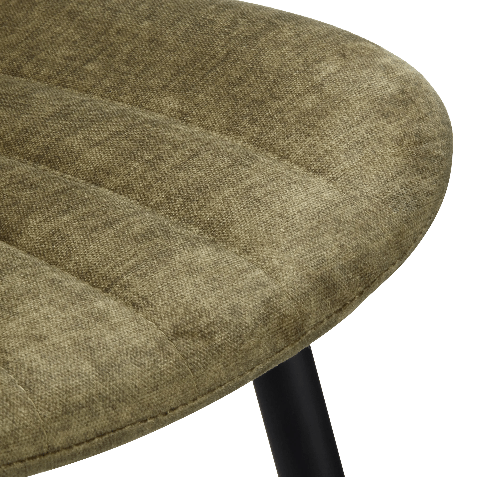 Velvet Fabric and Metal Dining Chair