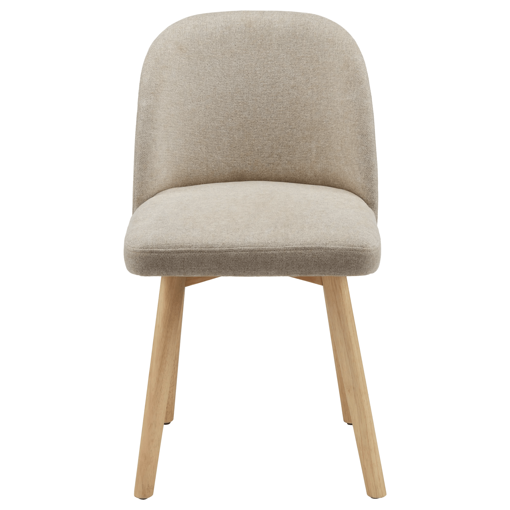 Fabric and Natural Wood Dining Chair