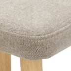 Fabric and Natural Wood Dining Chair