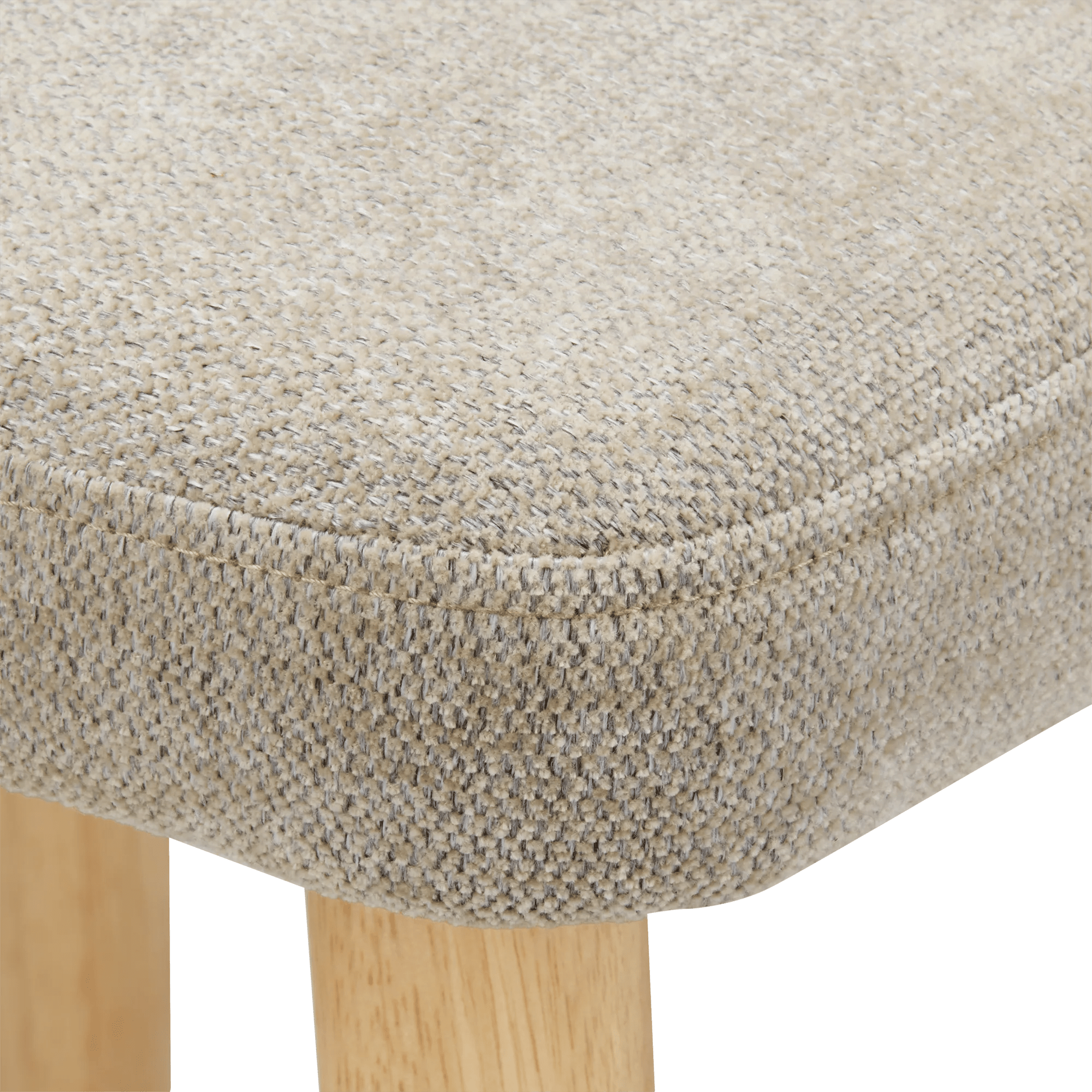 Fabric and Natural Wood Dining Chair