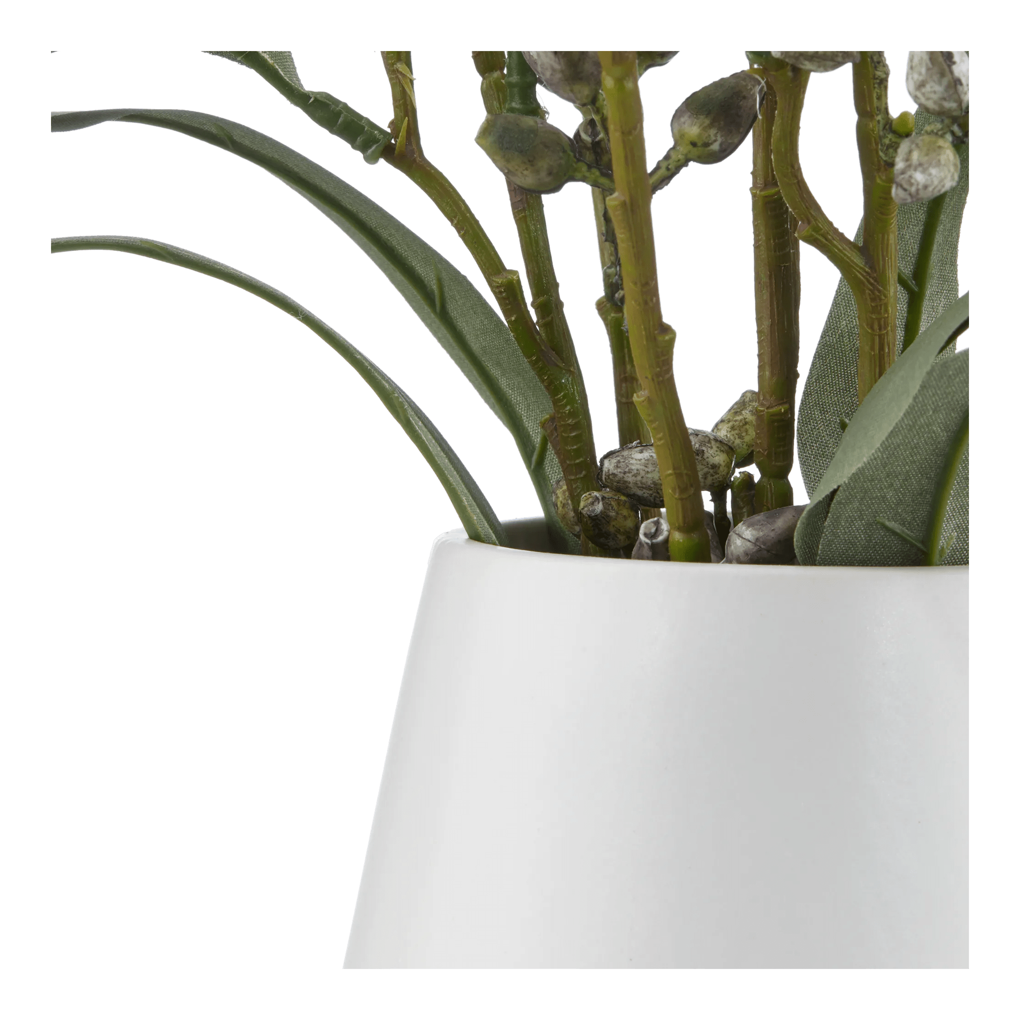 Blue Flowers in Ceramic Pot