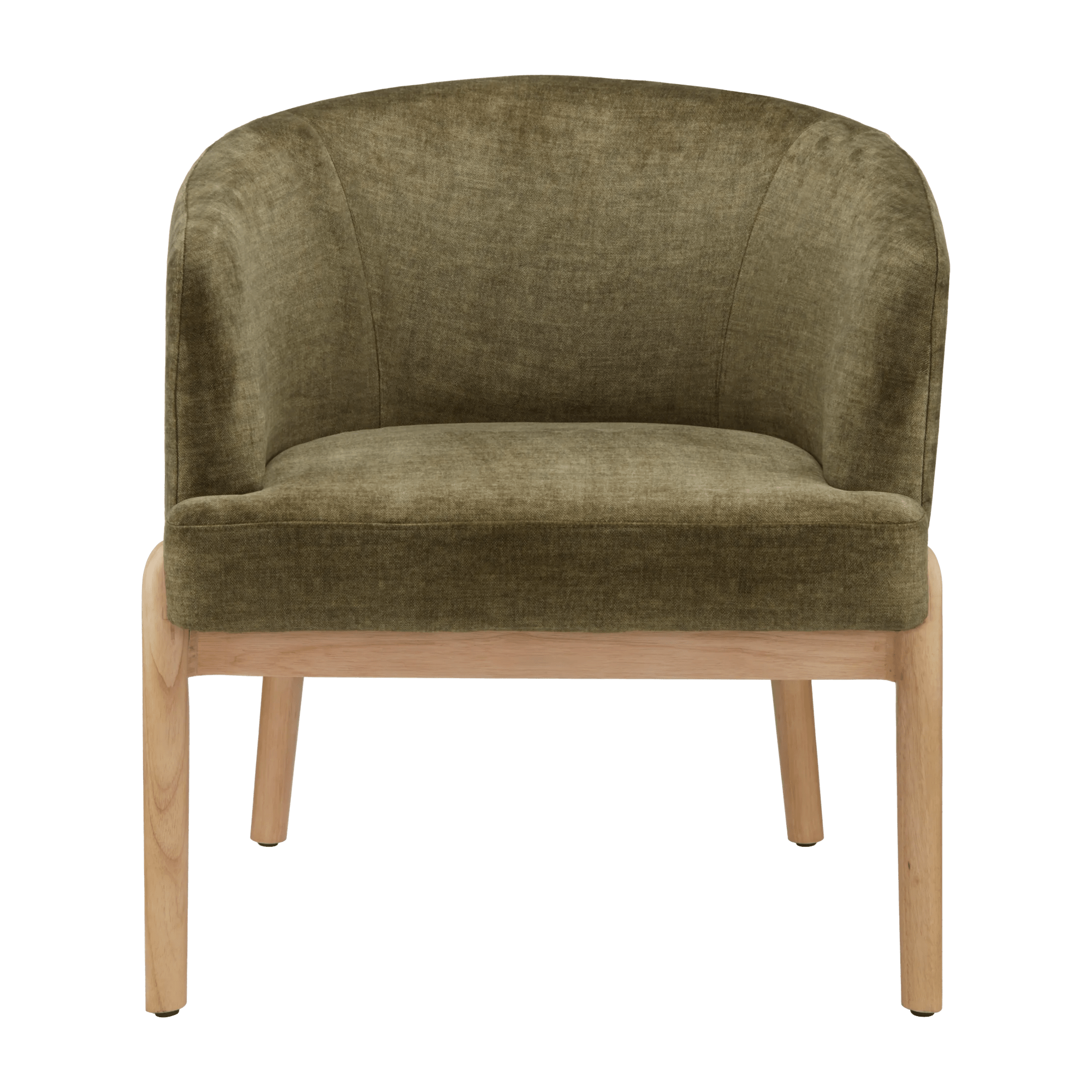 Fabric and Wood Accent Chair
