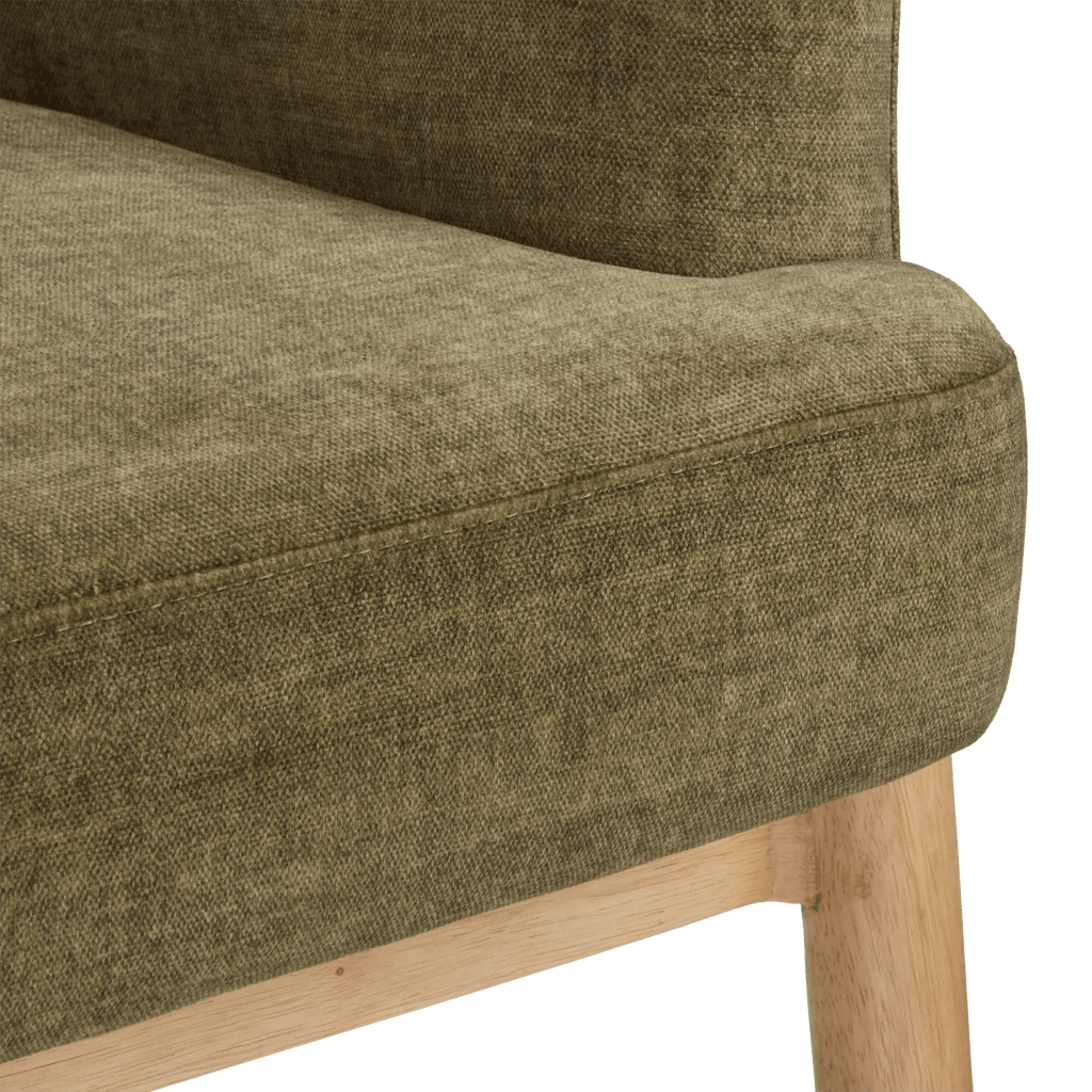 Fabric and Wood Accent Chair