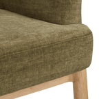 Fabric and Wood Accent Chair