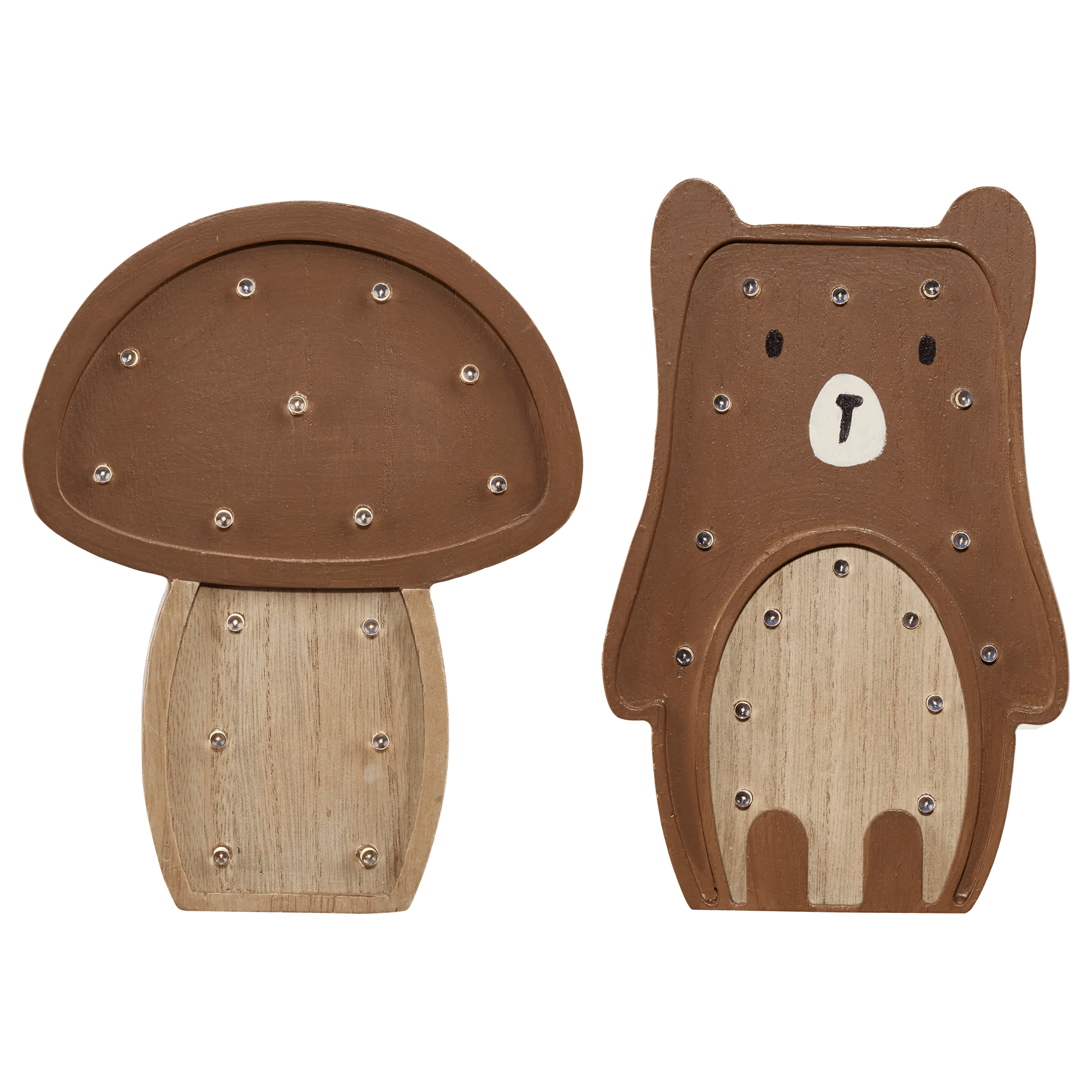 Set of 2 Decorations with Light