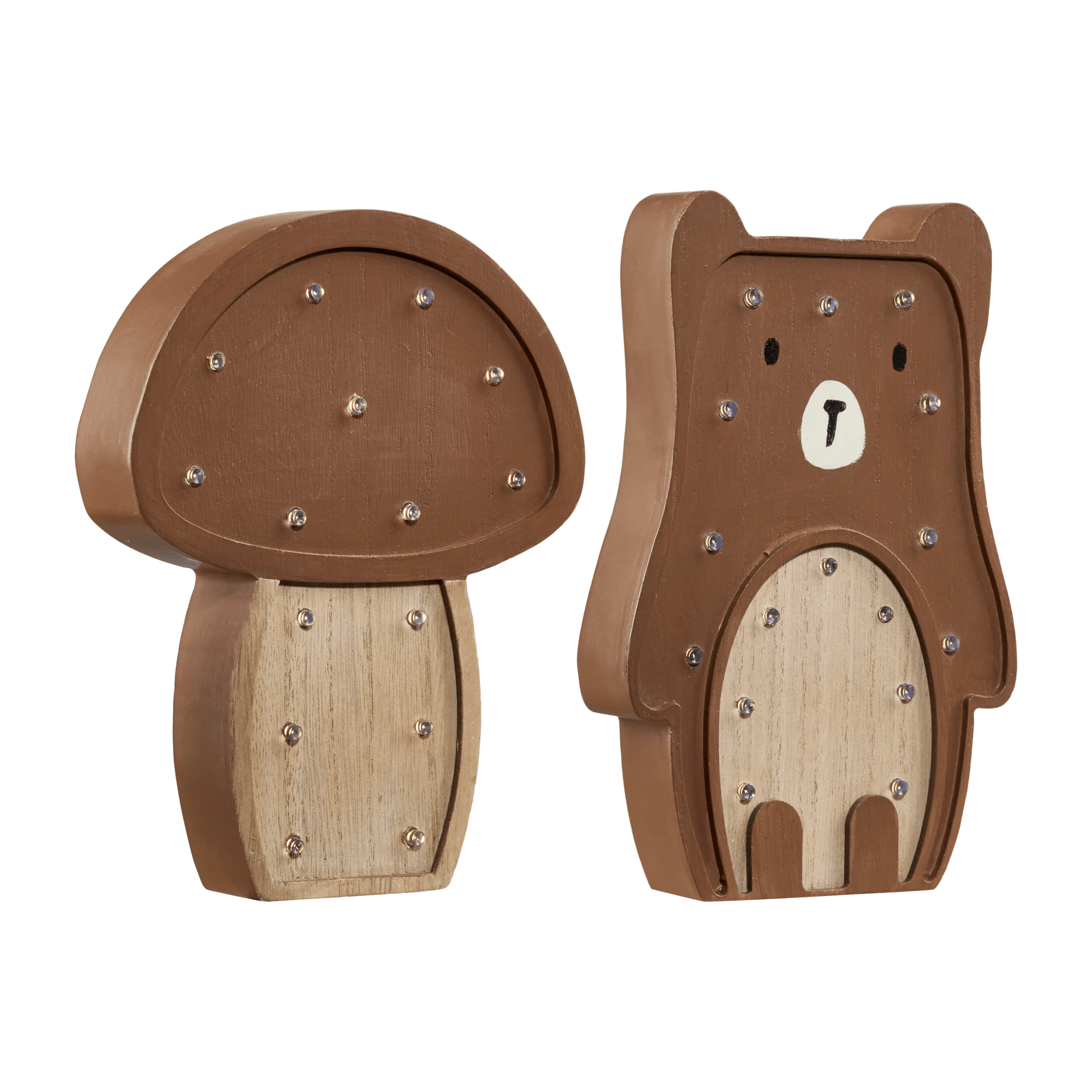 Set of 2 Decorations with Light