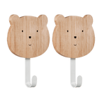 Set of 2 Bear Wall Hooks