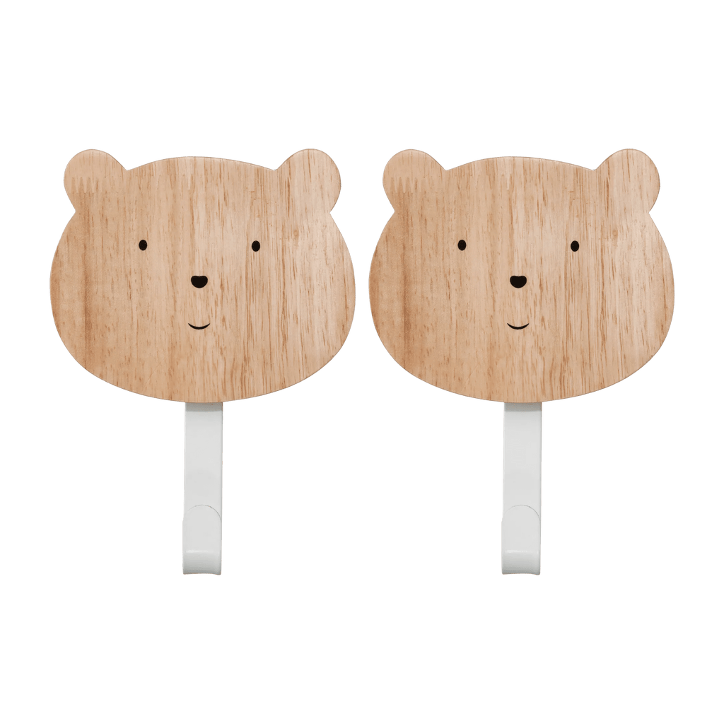Set of 2 Bear Wall Hooks