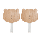 Set of 2 Bear Wall Hooks
