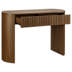 Walnut Console with Drawer