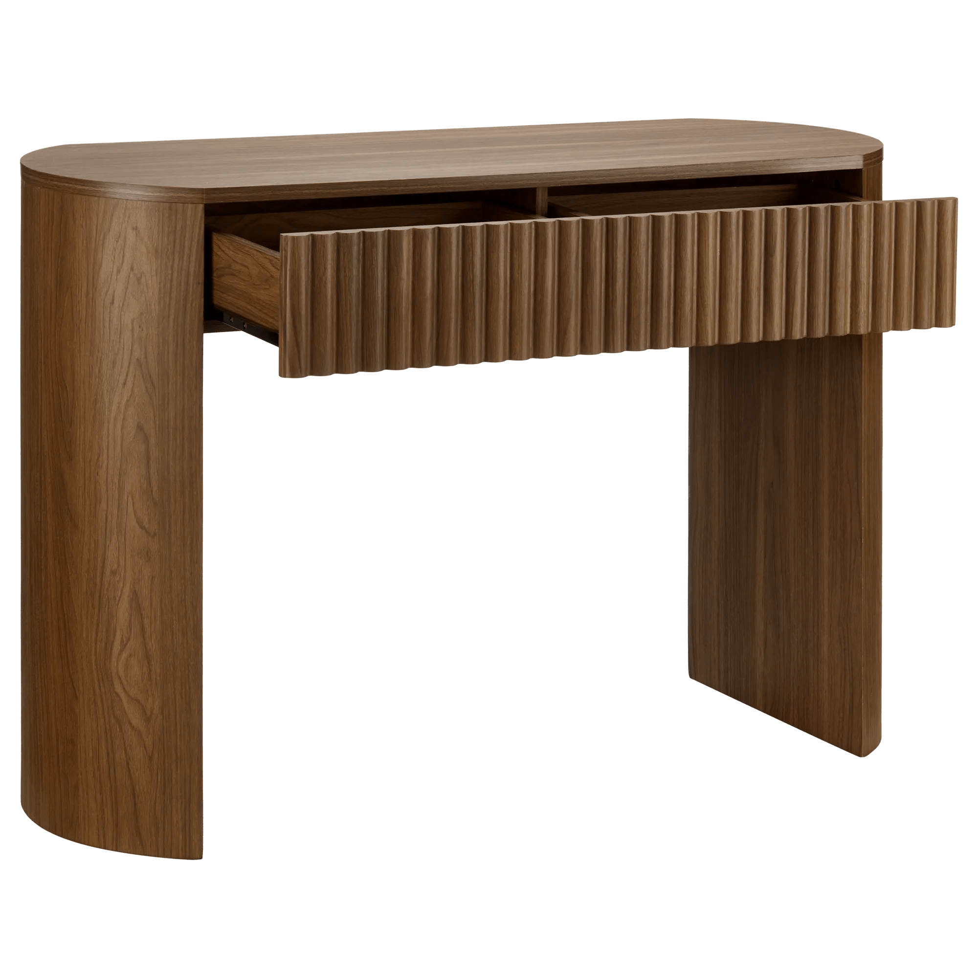 Walnut Console with Drawer