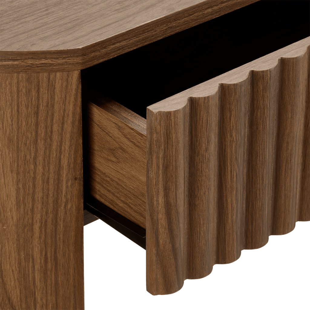 Walnut Console with Drawer
